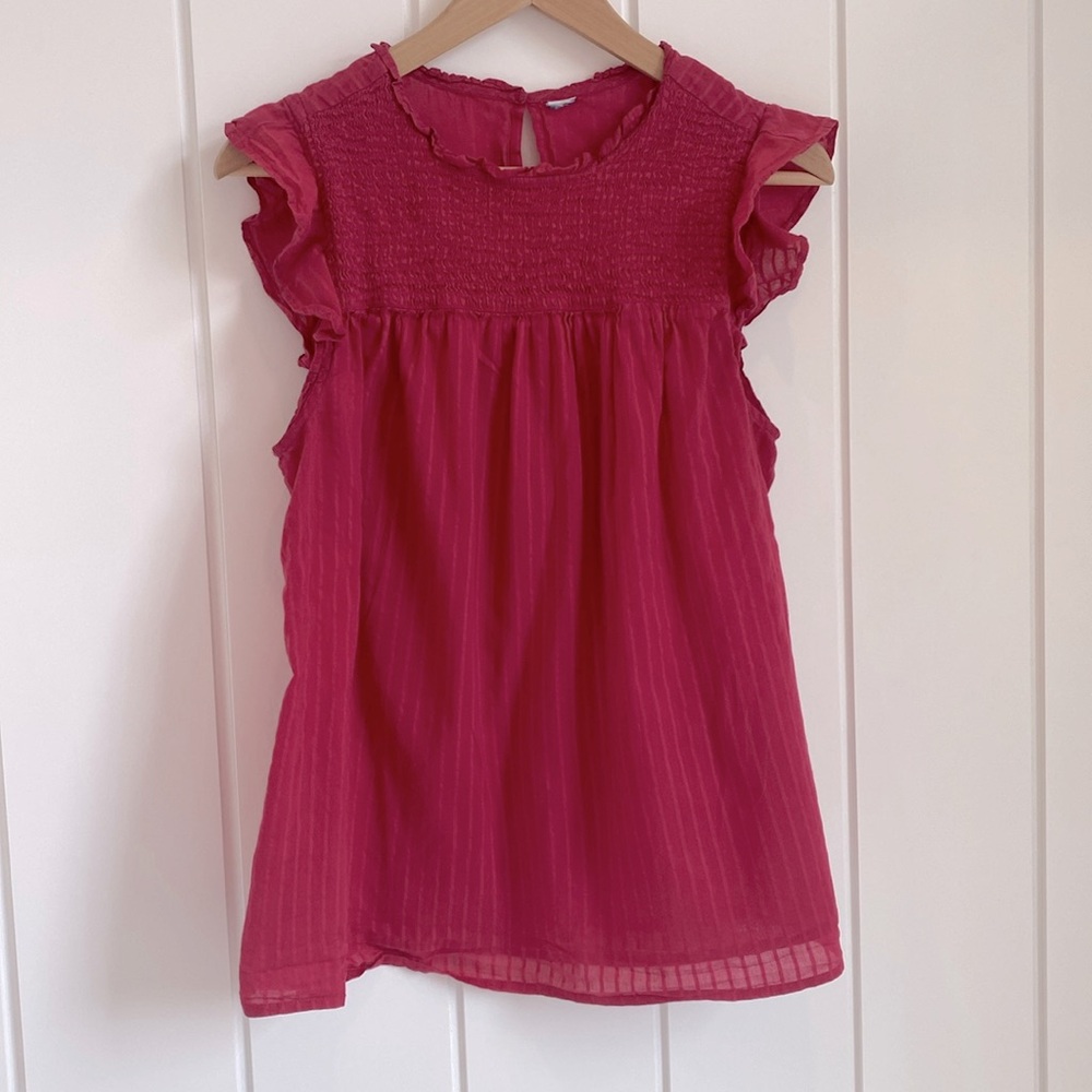 Old Navy sleeveless light-weight pink top GUC size L
